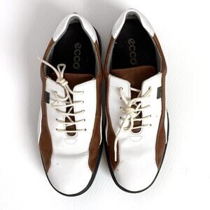 Ecco Ladies Golf Shoes, Leather, Saddle, Gortex, Arch support, Women’s 8, READ